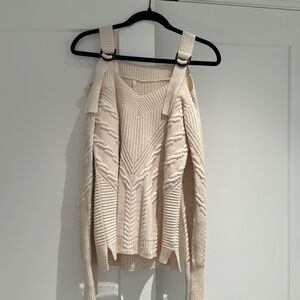 Jonathan Simkhai off the shoulder cable knit sweater